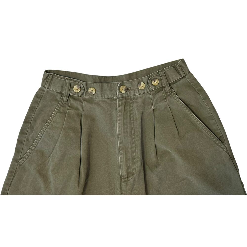 Brooks Brothers Khaki High Waist Pleated Trouser Shorts Green Size 4 - Picture 3 of 6